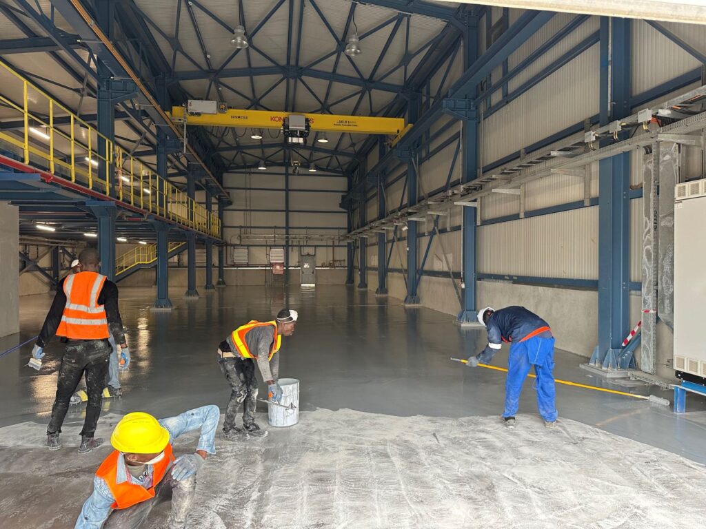 Metka bridge power projects Tema epoxy flooring